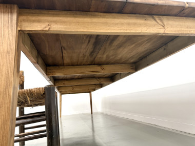 Grande Table de Ferme XXL 4 Mètres en Châtaignier Massif, vue 18
