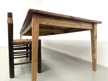 Grande Table de Ferme XXL 4 Mètres en Châtaignier Massif, vue 19