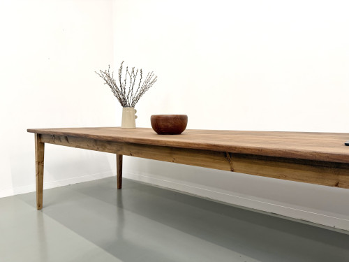 Grande Table de Ferme XXL 4 Mètres en Châtaignier Massif, vue 20