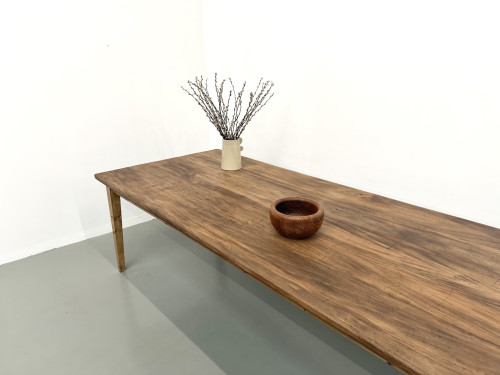 Grande Table de Ferme XXL 4 Mètres en Châtaignier Massif, vue 21