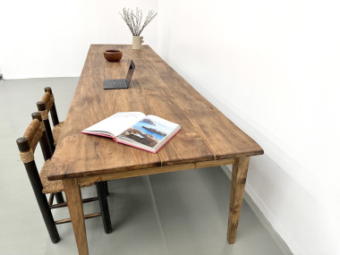 Grande Table de Ferme XXL 4 Mètres en Châtaignier Massif, vue 27