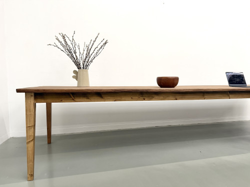 Grande Table de Ferme XXL 4 Mètres en Châtaignier Massif, vue 29