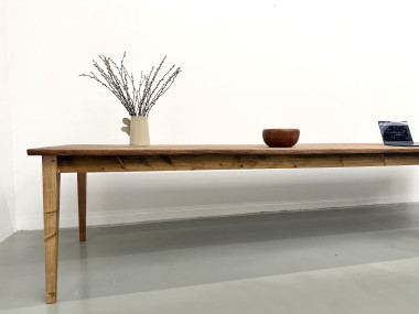 Grande Table de Ferme XXL 4 Mètres en Châtaignier Massif, vue 29
