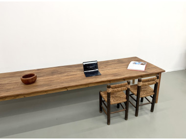 Grande Table de Ferme XXL 4 Mètres en Châtaignier Massif, vue 32