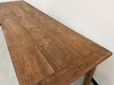 Table de ferme, fin XIXème en cerisier massif, vue 6