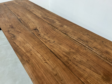 Table de ferme, fin XIXème en cerisier massif, vue 7