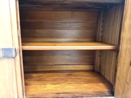 Bibliothèque moderniste brésilienne des années 50 en bois exotique et laque rouge, vue 17