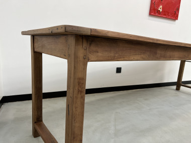 Table de ferme, fin XIXème en cerisier massif, vue 10