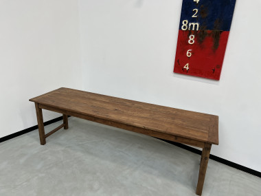 Table de ferme, fin XIXème en cerisier massif, vue 12