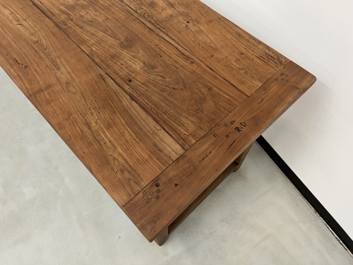 Table de ferme, fin XIXème en cerisier massif, vue 13