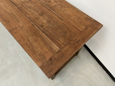 Table de ferme, fin XIXème en cerisier massif, vue 13