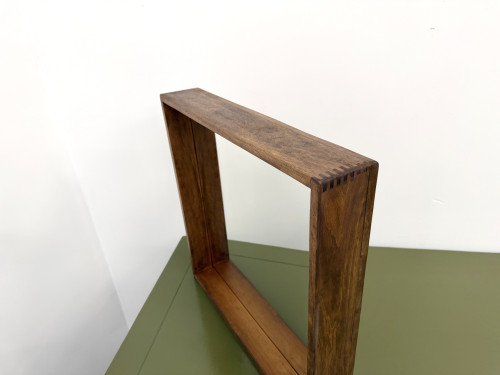 Miroir moderniste carré en bois — Style scandinave, Années 70, vue 3