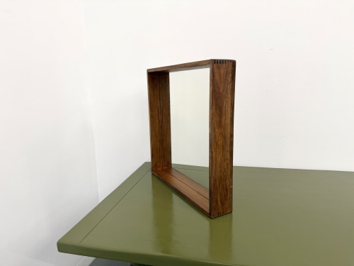 Miroir moderniste carré en bois — Style scandinave, Années 70, vue 4