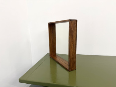 Miroir moderniste carré en bois — Style scandinave, Années 70, vue 4