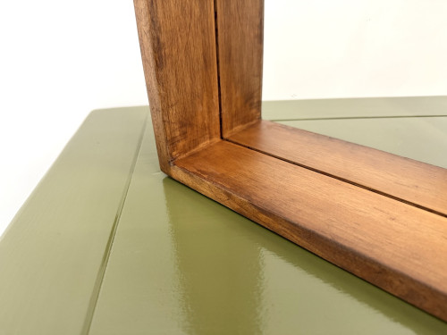 Miroir moderniste carré en bois — Style scandinave, Années 70, vue 7