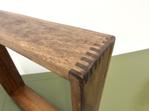 Miroir moderniste carré en bois — Style scandinave, Années 70, vue 10