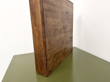 Miroir moderniste carré en bois — Style scandinave, Années 70, vue 14