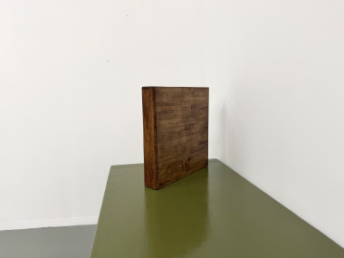 Miroir moderniste carré en bois — Style scandinave, Années 70, vue 15