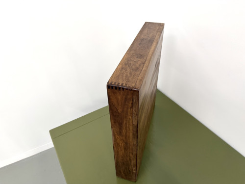Miroir moderniste carré en bois — Style scandinave, Années 70, vue 16