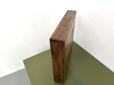 Miroir moderniste carré en bois — Style scandinave, Années 70, vue 16