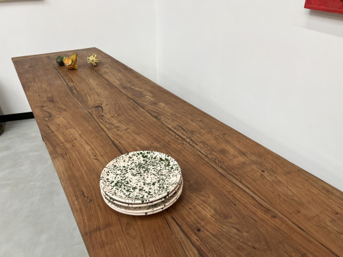 Table de ferme, fin XIXème en cerisier massif, vue 21