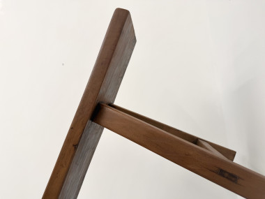 Banc en noyer massif restauré — Années 50, vue 19