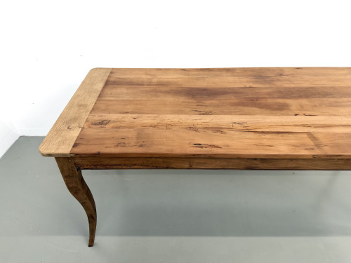Table de ferme en merisier massif — Pieds sabres, Circa 1880, vue 5
