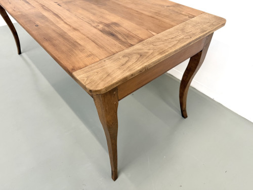Table de ferme en merisier massif — Pieds sabres, Circa 1880, vue 8