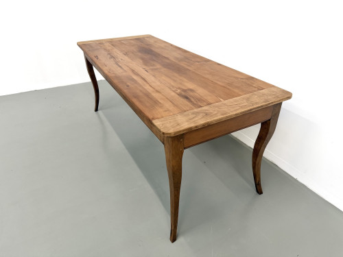 Table de ferme en merisier massif — Pieds sabres, Circa 1880, vue 12
