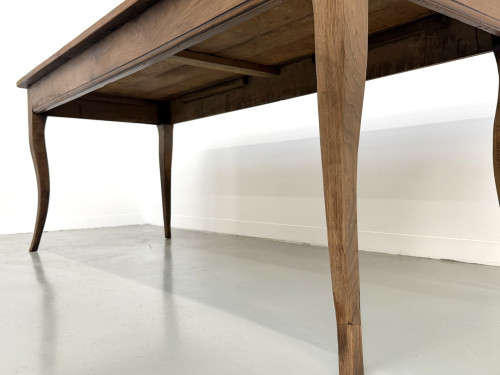 Table de ferme en merisier massif — Pieds sabres, Circa 1880, vue 14