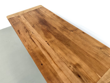 Table de ferme en merisier massif — Pieds sabres, Circa 1880, vue 15