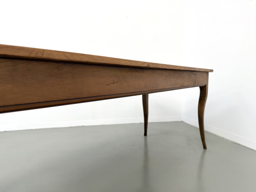 Table de ferme en merisier massif — Pieds sabres, Circa 1880, vue 18