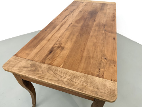 Table de ferme en merisier massif — Pieds sabres, Circa 1880, vue 22