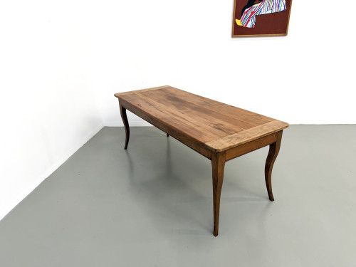Table de ferme en merisier massif — Pieds sabres, Circa 1880, vue 24
