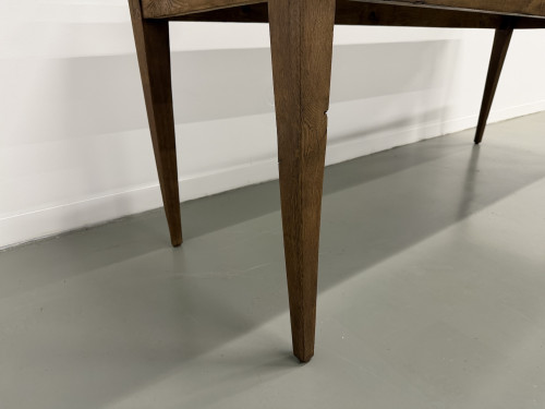 Table de ferme aux pieds fuseaux, années 50, vue 5