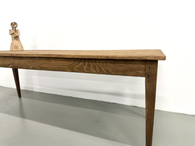 Table de ferme aux pieds fuseaux, années 50, vue 8