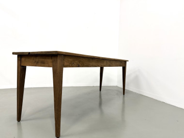 Table de ferme aux pieds fuseaux, années 50, vue 15
