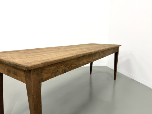 Table de ferme aux pieds fuseaux, années 50, vue 16