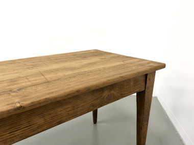 Table de ferme aux pieds fuseaux, années 50, vue 18
