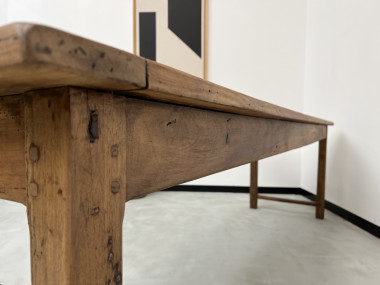 Table de ferme, fin XIXème en cerisier massif, vue 30