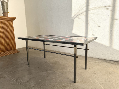 Table basse céramique émaillée, Robert & Jean Cloutier ZG2, années 70, vue 5