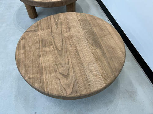 Duo de tables basses circulaires "mid century", vue 11