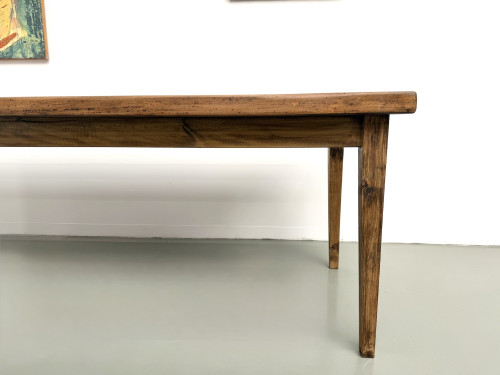 Table de ferme en hêtre, pieds fuseaux, France, années 1970, vue 5