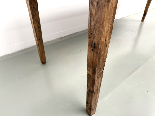 Table de ferme en hêtre, pieds fuseaux, France, années 1970, vue 23