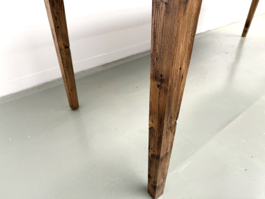 Table de ferme en hêtre, pieds fuseaux, France, années 1970, vue 23