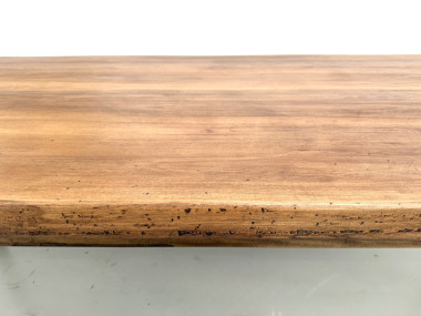 Table de ferme en hêtre, pieds fuseaux, France, années 1970, vue 26