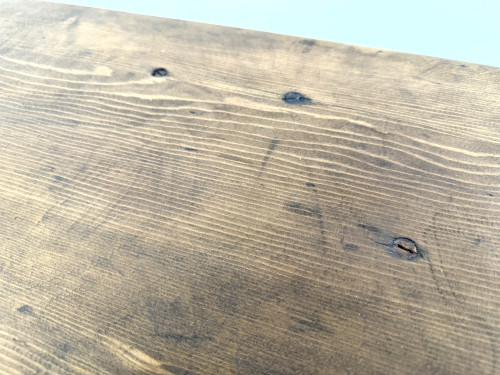 Table de ferme en pin massif, deux tiroirs, pieds cannelés, France, années 1950, vue 16