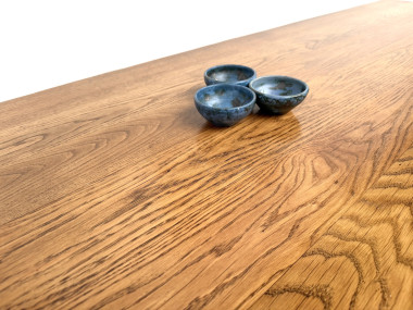 Table de ferme en chêne massif, pieds carrés, un tiroir, France, années 1960–1970, vue 20