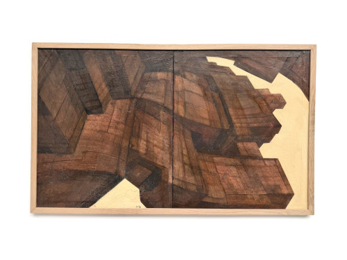 Dyptique abstrait "architecture déconstruite", France 1970, vue 4