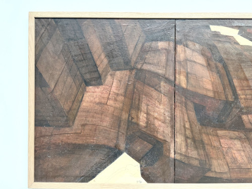 Dyptique abstrait "architecture déconstruite", France 1970, vue 5